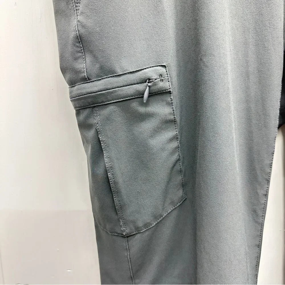 REI Hiking outdoor adventure pants women's 16. adjustable waist lightweight gray